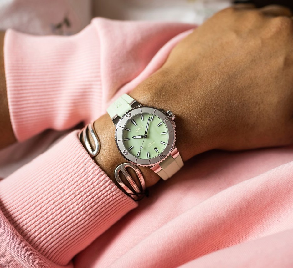ORIS  Женские швейцарские часы, автоматический механизм, сталь, 36,5 мм